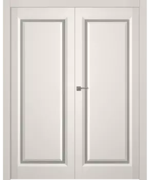 Межкомнатная дверь Платинум 1 Распашная двойная Эмаль белый 2,0х0,6