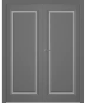 Межкомнатная дверь Платинум 1 Распашная двойная Эмаль белый 2,0х0,6