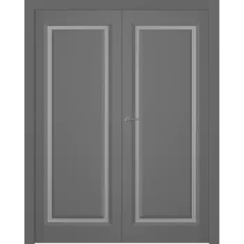 Межкомнатная дверь Платинум 1 Распашная двойная Эмаль белый 2,0х0,6