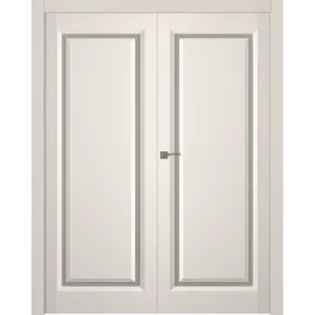 Межкомнатная дверь Платинум 1 Распашная двойная Эмаль белый 2,0х0,6