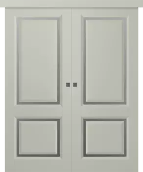 Межкомнатная дверь Платинум 2 Купе двойное Эмаль белый 2,0х0,6