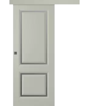 Межкомнатная дверь Платинум 2 Купе Эмаль белый 2,0х0,6