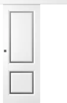 Межкомнатная дверь Платинум 2 Купе Эмаль белый 2,0х0,6