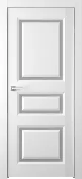 Межкомнатная дверь Платинум 3/1 Распашная двойная Эмаль белый 2,0х0,8