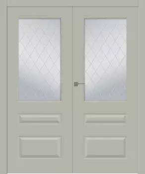 Межкомнатная дверь Роялти Распашная двойная Эмаль белый 2,0х0,6