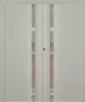 Межкомнатная дверь Слайд Распашная двойная Эмаль белый 2,0х0,9