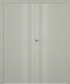 Межкомнатная дверь Слайд Распашная двойная Эмаль белый 2,0х0,8