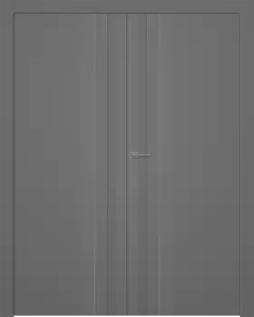 Межкомнатная дверь Слайд Распашная двойная Эмаль белый 2,0х0,8