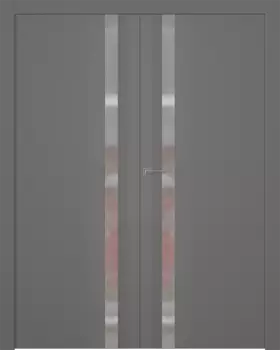 Межкомнатная дверь Слайд Распашная двойная Эмаль белый 2,0х0,9