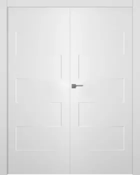 Межкомнатная дверь Split Распашная двойная Эмаль белый 2,0х0,7