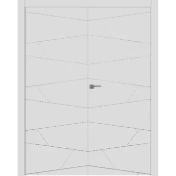 Межкомнатная дверь Svea Распашная двойная Эмаль белый 2,0х0,6
