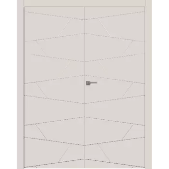 Межкомнатная дверь Svea Распашная двойная Эмаль белый 2,0х0,6