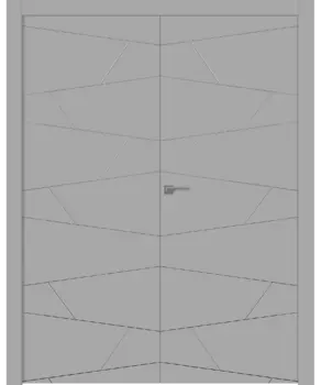 Межкомнатная дверь Svea Распашная двойная Эмаль белый 2,0х0,6