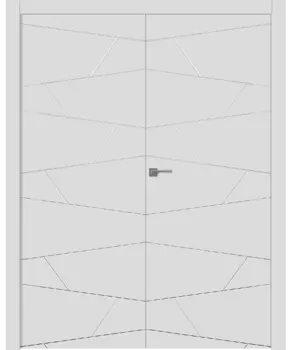 Межкомнатная дверь Svea Распашная двойная Эмаль белый 2,0х0,6