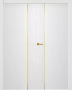 Межкомнатная дверь Вега 1 Двойная Эмаль белый 2,0х0,8