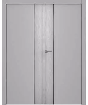 Межкомнатная дверь Вега 1 Молдинг Черный Двойная Эмаль белый 2,0х0,6