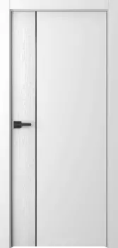 Межкомнатная дверь Вега 1 Молдинг Черный Эмаль белый 2,0х0,6