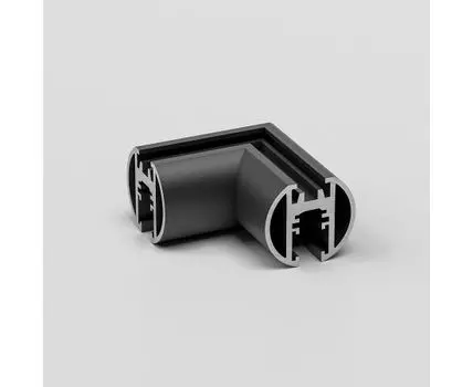 Mini Magnetic Коннектор угловой для накладного шинопровода Round черный 85215/00