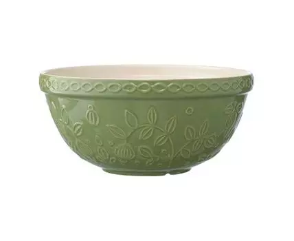 Миска зеленого цвета с рельефным узором Ягоды Тайги Russian North