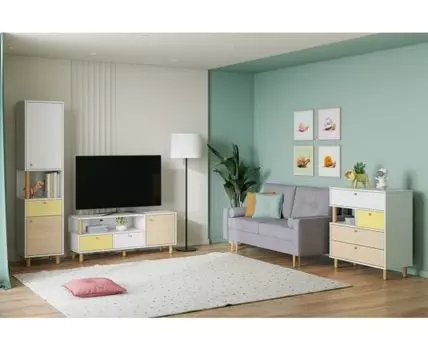 Модульная детская Дикинс-2 Mustard Plywood
