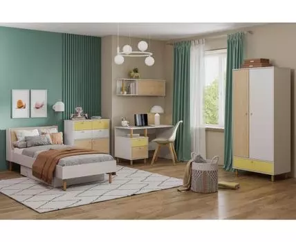 Модульная детская Дикинс-3 Mustard Plywood