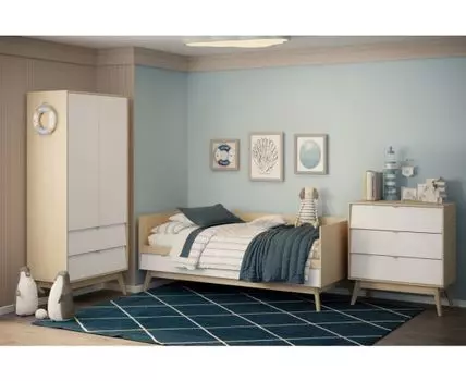 Модульная детская Лесли-2 Plywood White