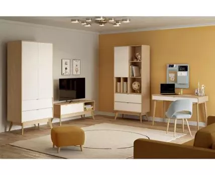 Модульная детская Лесли-3 Plywood White