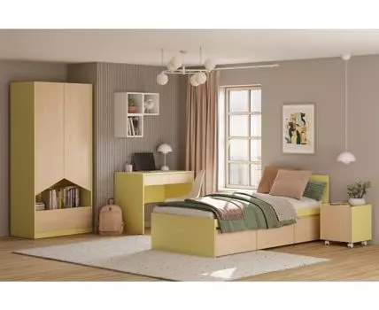 Модульная детская Пенни-4 Mustard Plywood