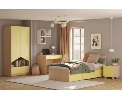 Модульная детская Пенни-4 Plywood Mustard