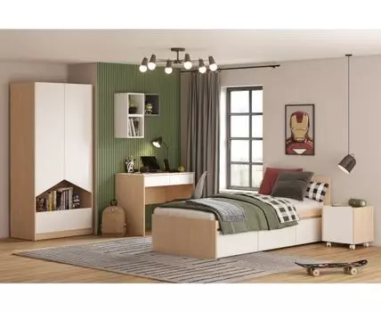 Модульная детская Пенни-4 Plywood White