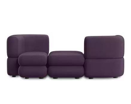 Модульный диван Brera-3 Velour Plum