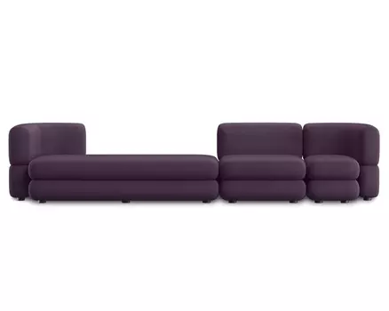 Модульный диван Brera-4 Velour Plum