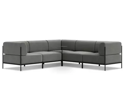 Модульный диван Нолан-B 5 Soft Grafit