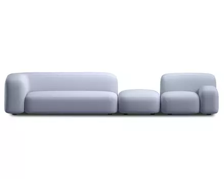 Модульный диван Риббл-4 Bucle Lilac