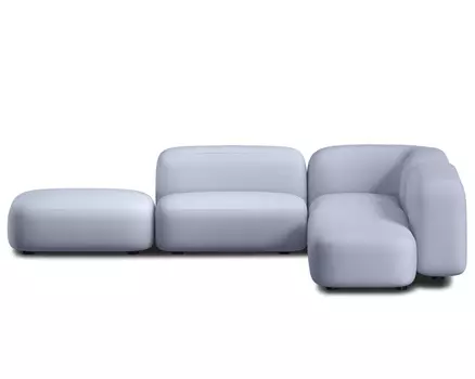 Модульный диван Риббл-5 Bucle Lilac
