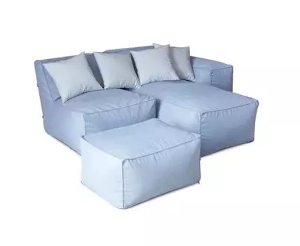 Модульный диван с наклонной спинкой