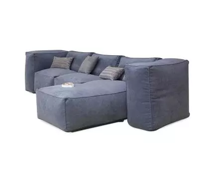 Модульный диван с подлокотниками-пуфами