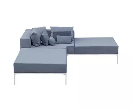 Модульный серый диван Benson короткий