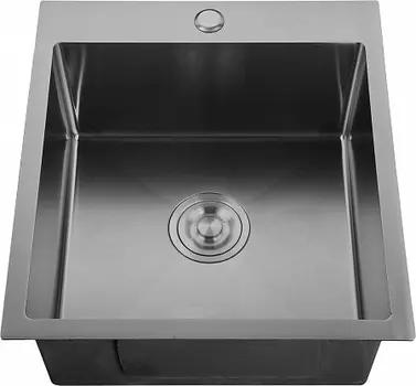 Мойка GF METAL нерж.сталь AISI 304 PVD графит 1 чаша 485*440*215 мм арт.GF-4844 PVD графит