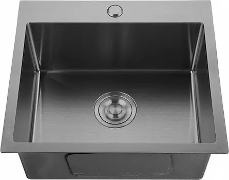 Мойка GF METAL нерж.сталь AISI 304 PVD графит 1 чаша 500*500*215 мм арт.GF-5050 PVD графит