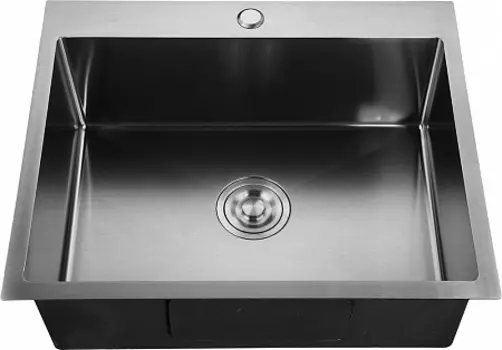 Мойка GF METAL нерж.сталь AISI 304 PVD графит 1 чаша 650*450*215 мм арт.GF-6545 PVD графит