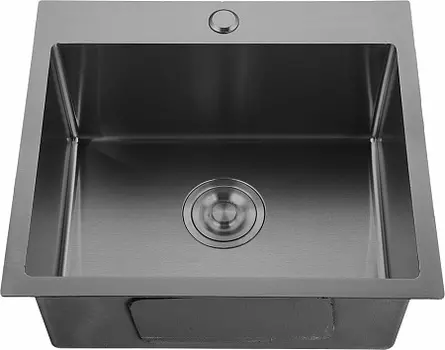 Мойка GF METAL нерж.сталь AISI 304 PVD графит 1 чаша 500*450*215 мм арт.GF-5045 PVD графит