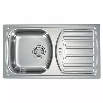 Мойка кухонная Alveus Basic 150 LEI NEW 780х435х140 нержавеющая сталь, с сифоном