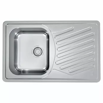 Мойка кухонная Alveus Elegant 30 LEI FI 810х510х190 нержавеющая сталь, с сифоном