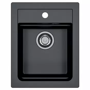 Мойка кухонная Alveus Granital Atrox 10 Carbon-G91 400х500х195 с сифоном, черная