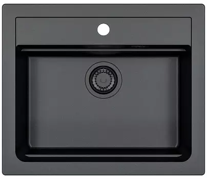 Мойка кухонная Alveus GRANITAL ATROX 30 CARBON - G91 590 X 500 1X в комплекте с сифоном 1148149 BL