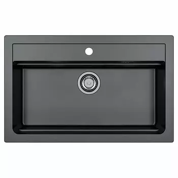 Мойка кухонная Alveus Granital Atrox 40 Carbon-G91 790х500х195 с сифоном, черная
