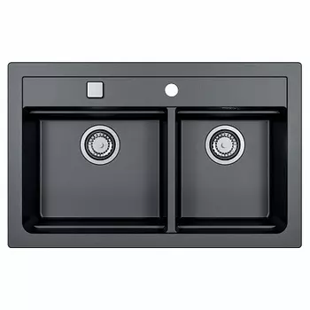 Мойка кухонная Alveus Granital Atrox 50 Carbon-G91 790х500х195 с сифоном, черная