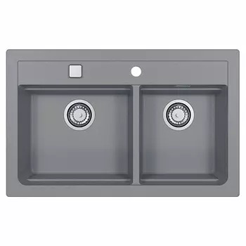 Мойка кухонная Alveus Granital Atrox 50 Concrete-G81 790х500х195 с сифоном, серая