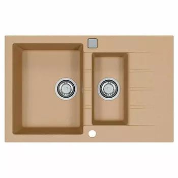 Мойка кухонная Alveus Granital Cadit 70 Beige-G55 790х500х200 с сифоном, бежевая